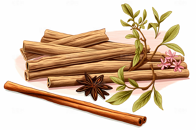 甘草中草药中药材插画