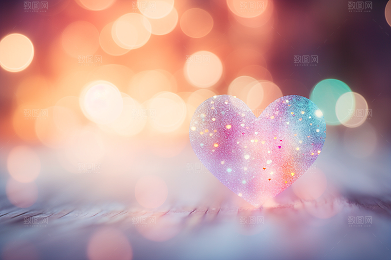 感恩节爱心氛围发光素材