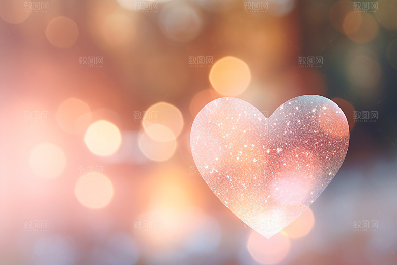 感恩节爱心光晕发光素材