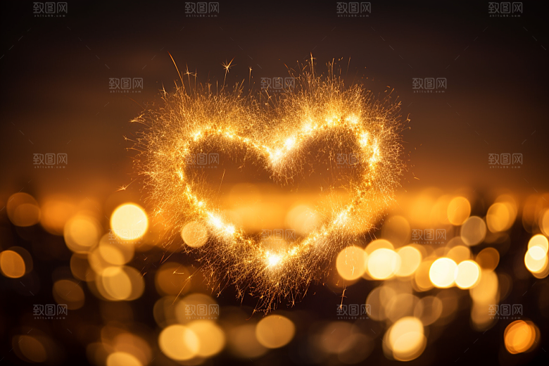 感恩节爱心高清光晕素材