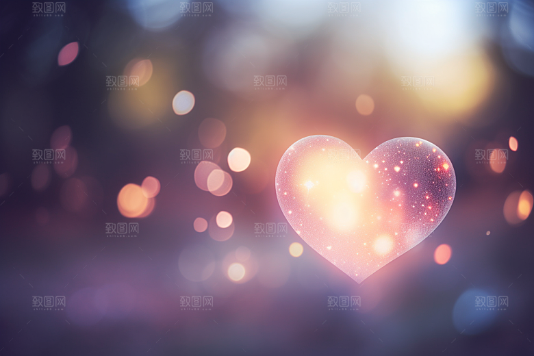 感恩节爱心氛围发光素材