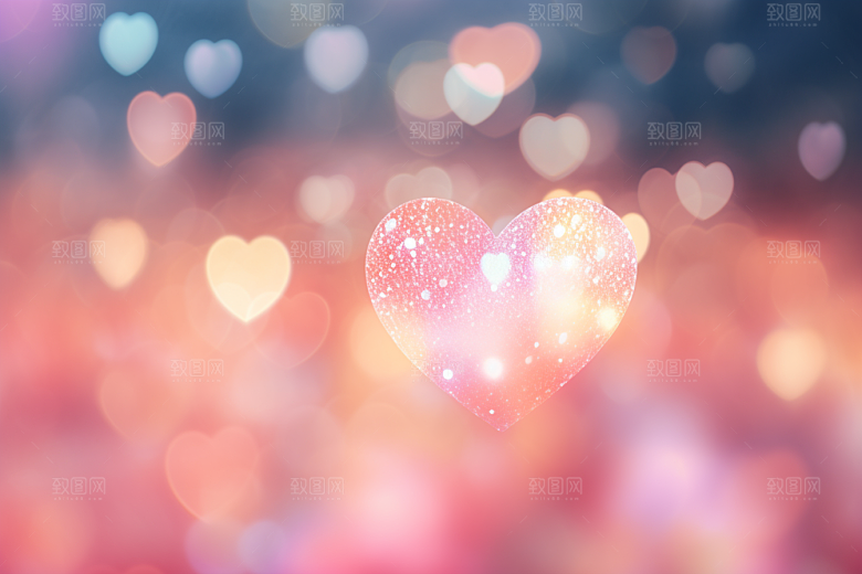 感恩节爱心甜蜜发光素材