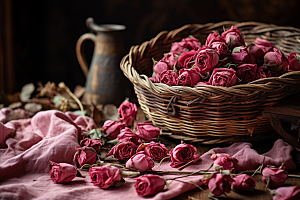 干花玫瑰香氛食用玫瑰摄影图