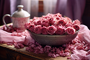 干花玫瑰香氛唯美摄影图
