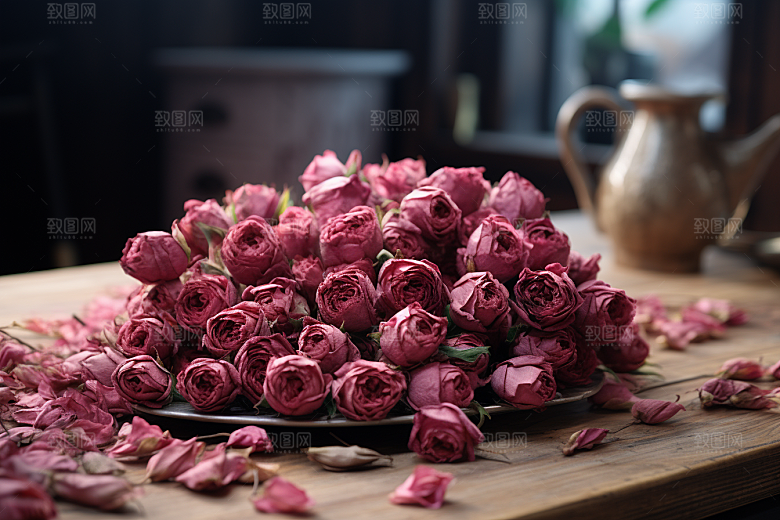 干花玫瑰美容养颜高清摄影图