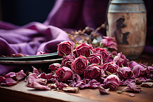 干花玫瑰高清食用玫瑰摄影图