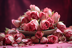 干花玫瑰美容养颜高清摄影图