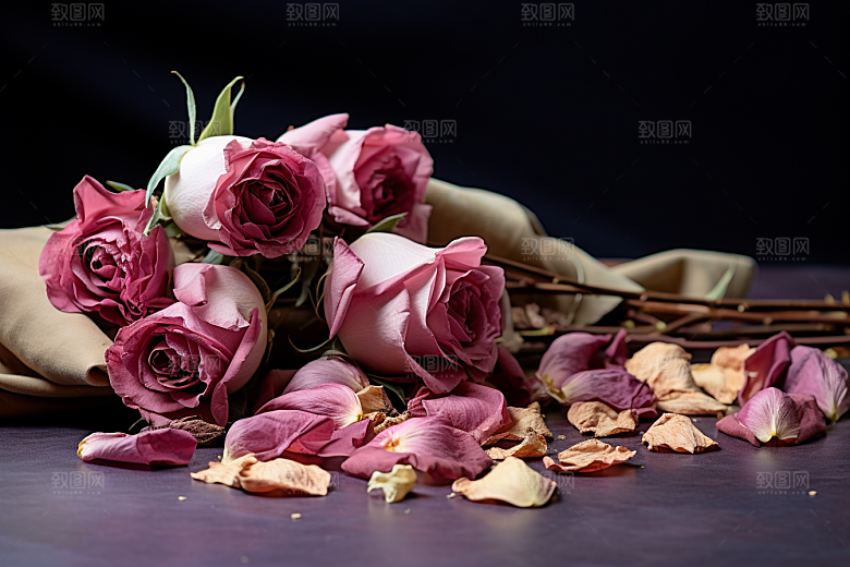 干花玫瑰美容养颜高清摄影图