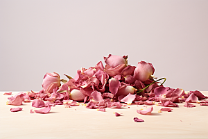 干花玫瑰美容养颜花茶摄影图