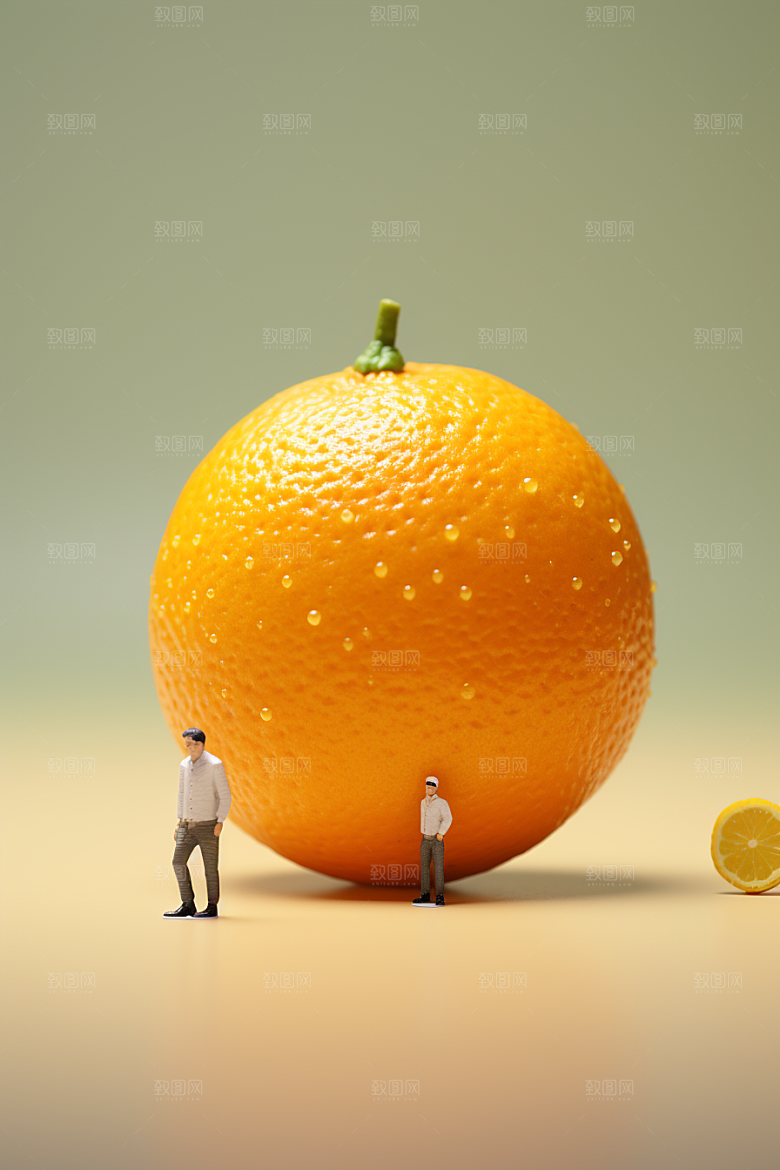 柑橘脐橙种植微距小人