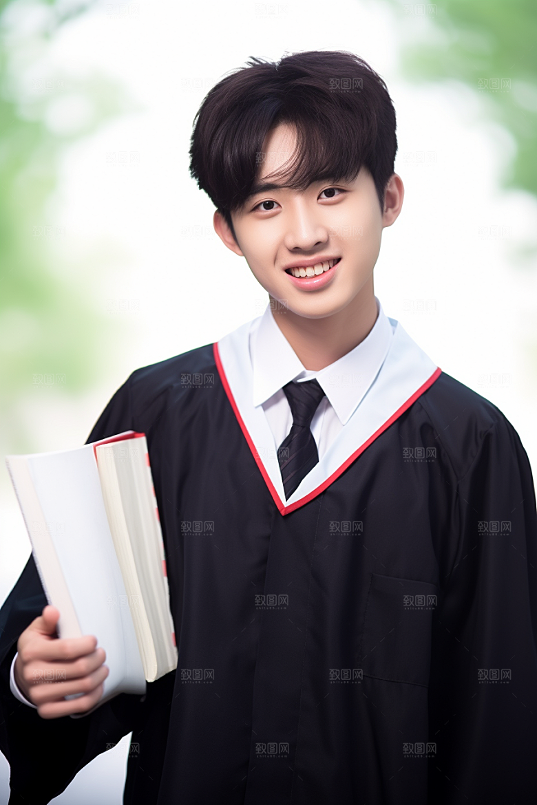 毕业生学士服学位摄影图