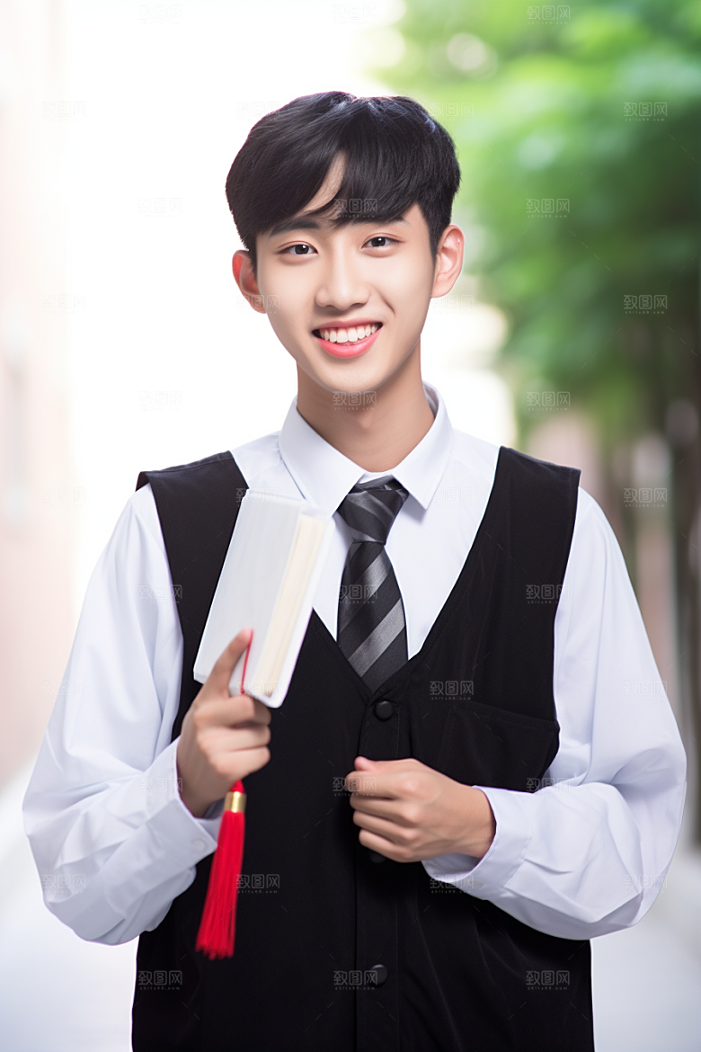 毕业生学位学士服摄影图