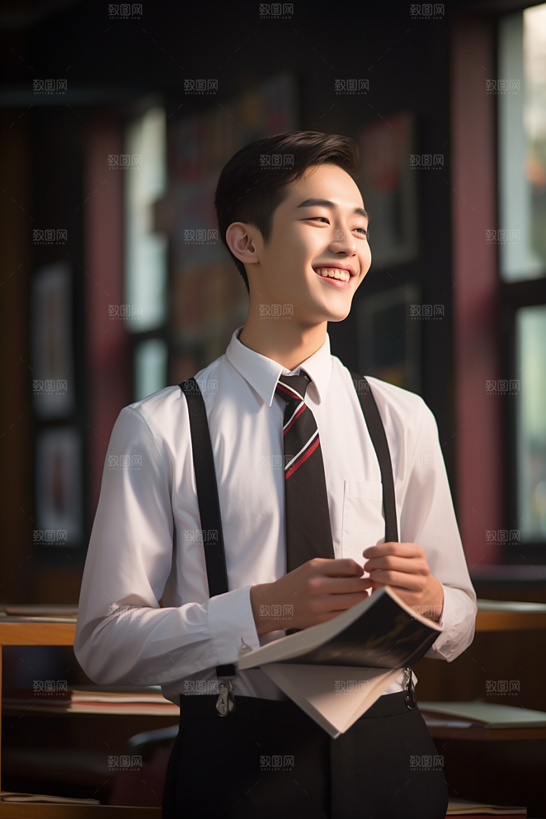 毕业生学士服学位摄影图