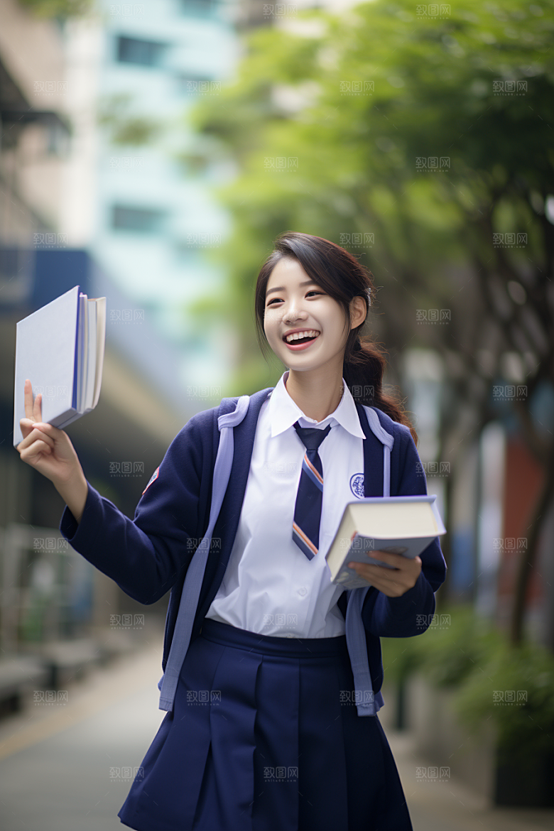 毕业生学位形象摄影图