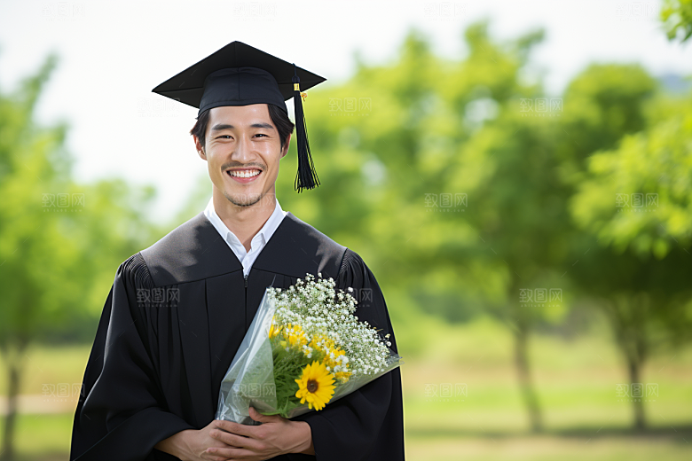 毕业生结业学生摄影图