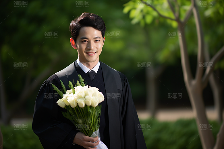 毕业生学位学士服摄影图