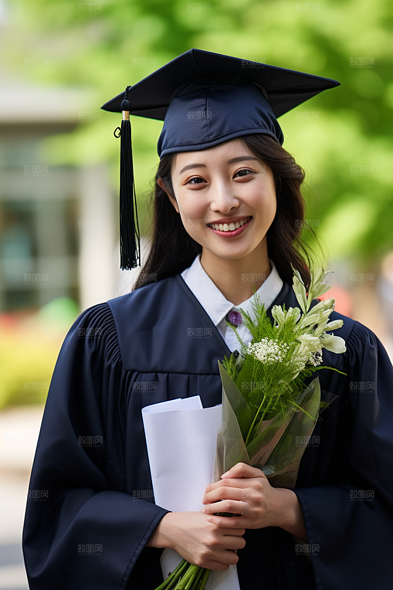 毕业生大学校园摄影图