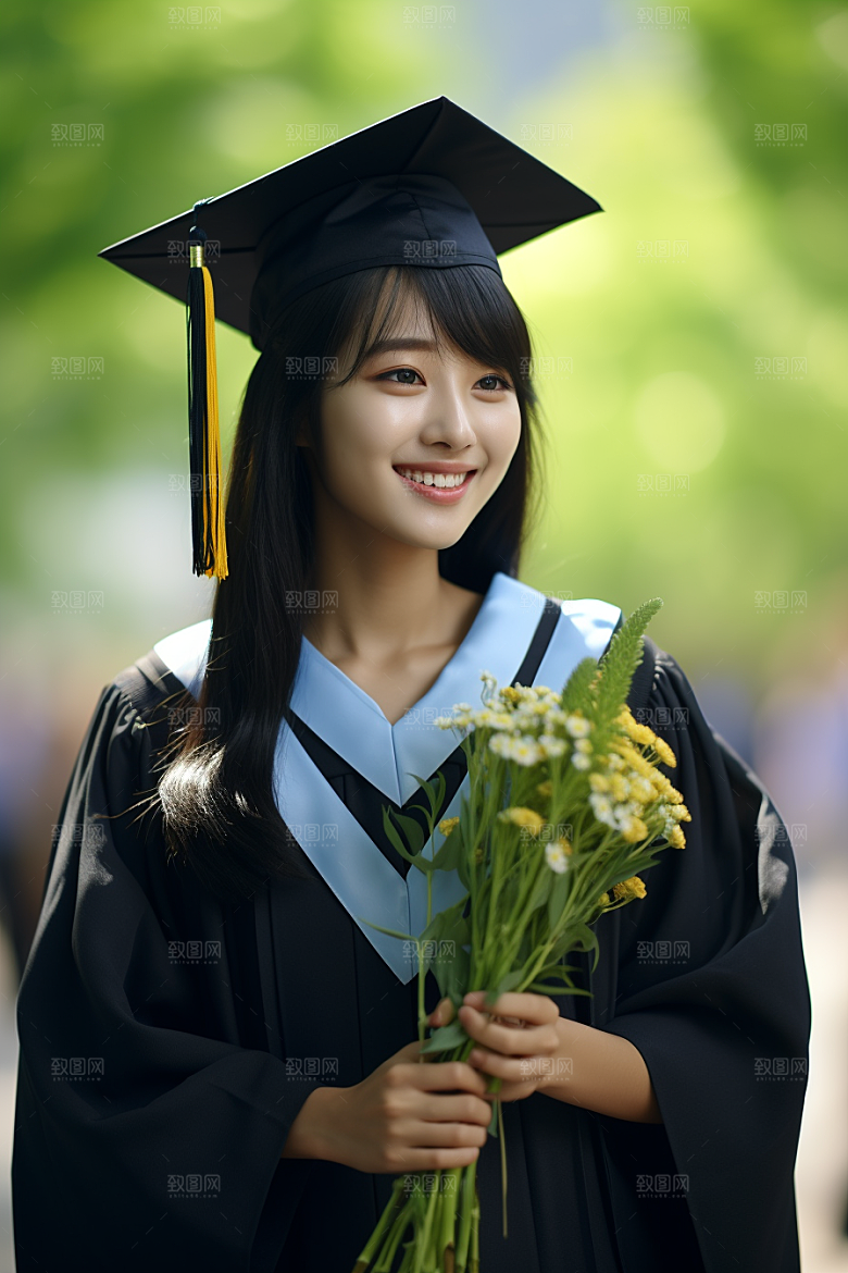 毕业生大学校园摄影图