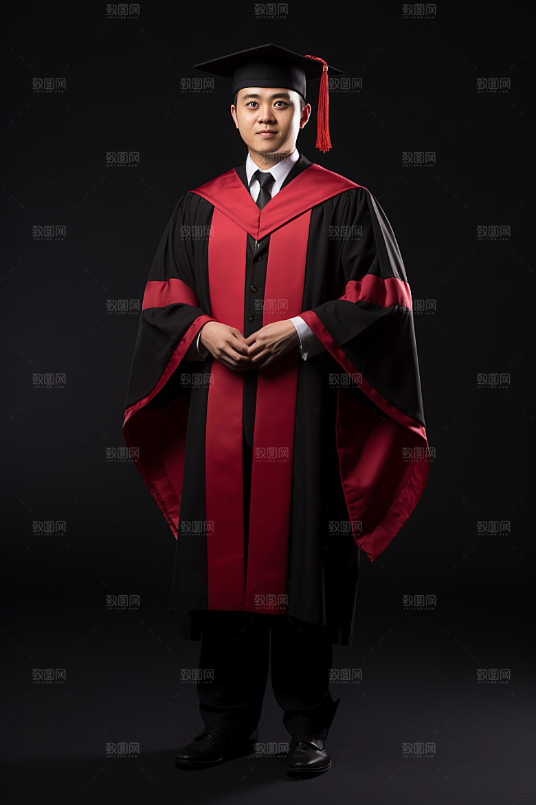 毕业生学士服毕业季摄影图