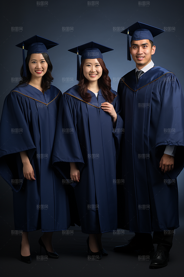 毕业生学生学士服摄影图