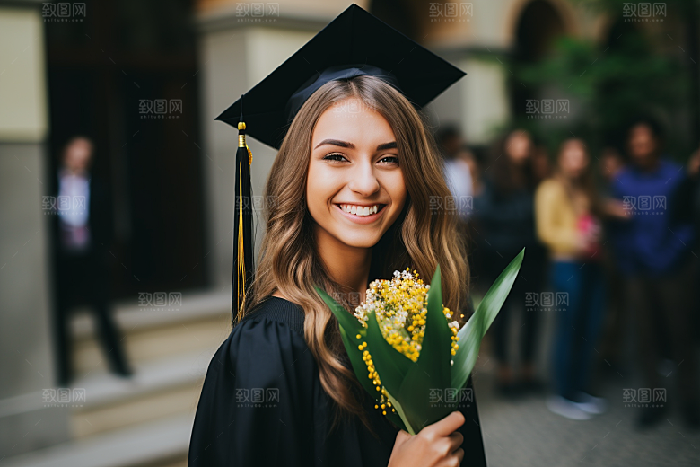 毕业生形象学位摄影图