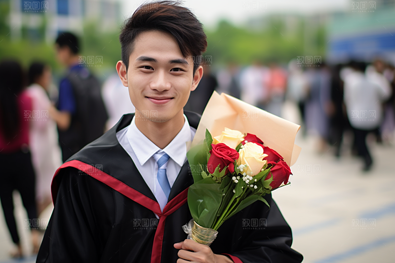 毕业生毕业季学士服摄影图