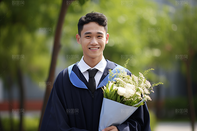 毕业生学位高清摄影图