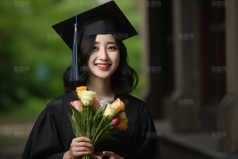 毕业生学位学生摄影图