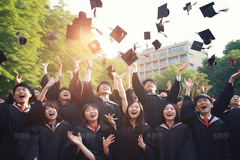 毕业生大学校园摄影图