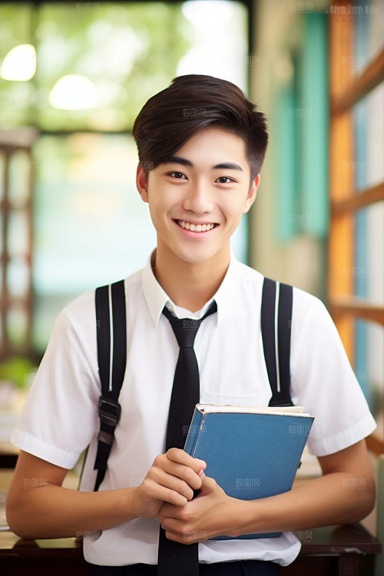 毕业生学士服结业摄影图