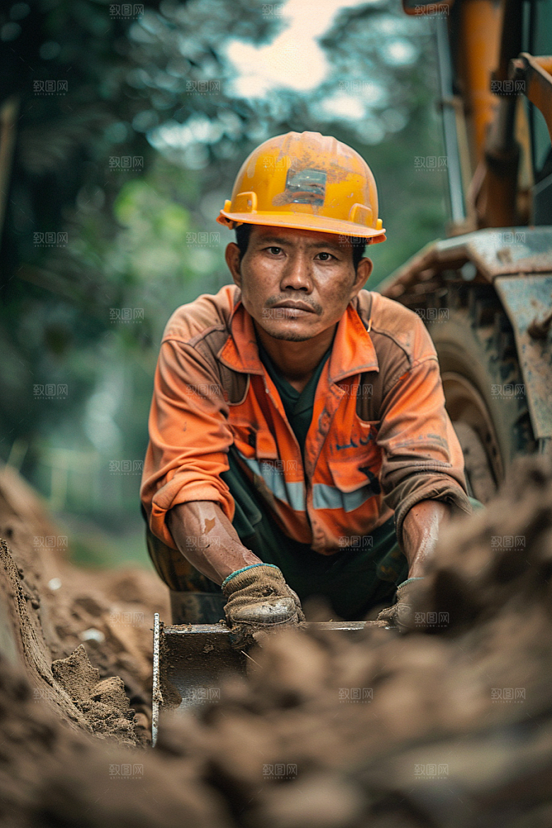 工地施工建设工人摄影图