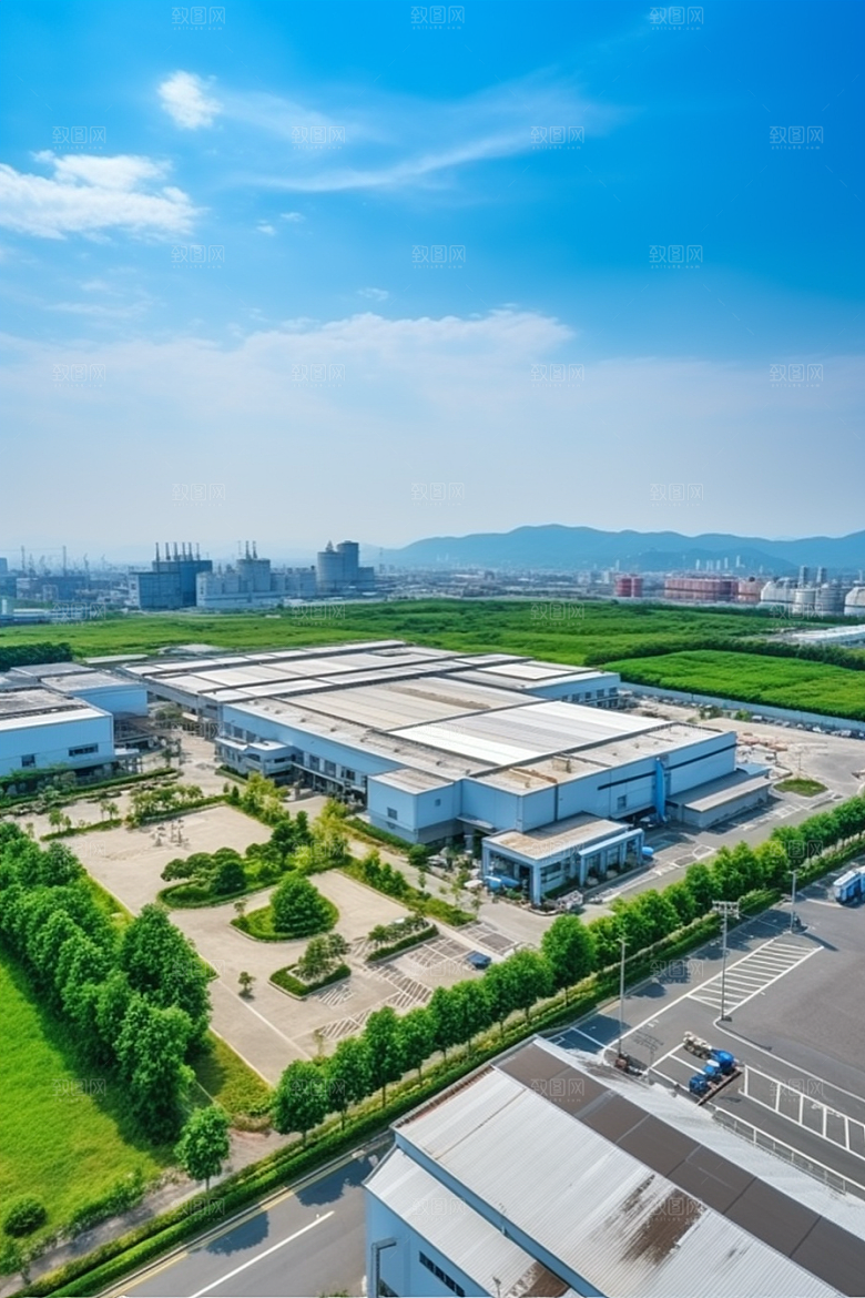 工业厂房厂区工业生产摄影图