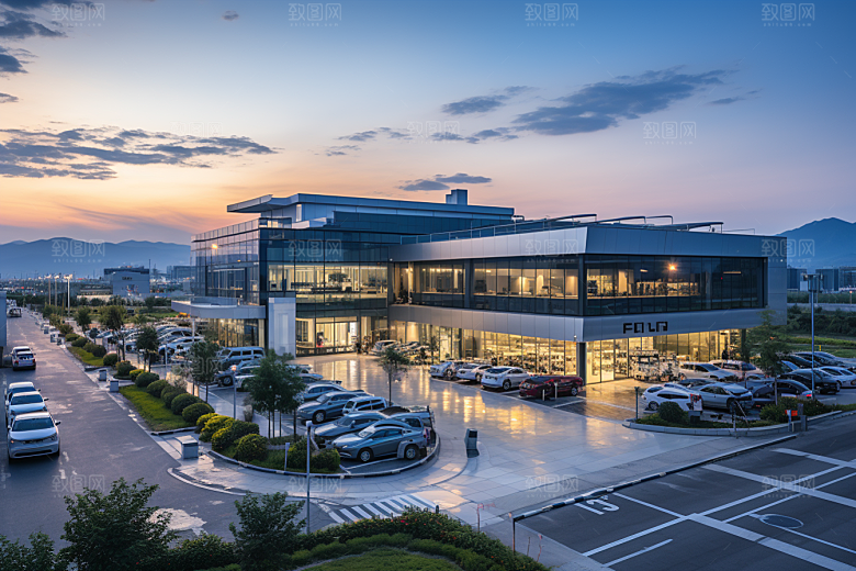 工业厂房工业生产乡村建设摄影图