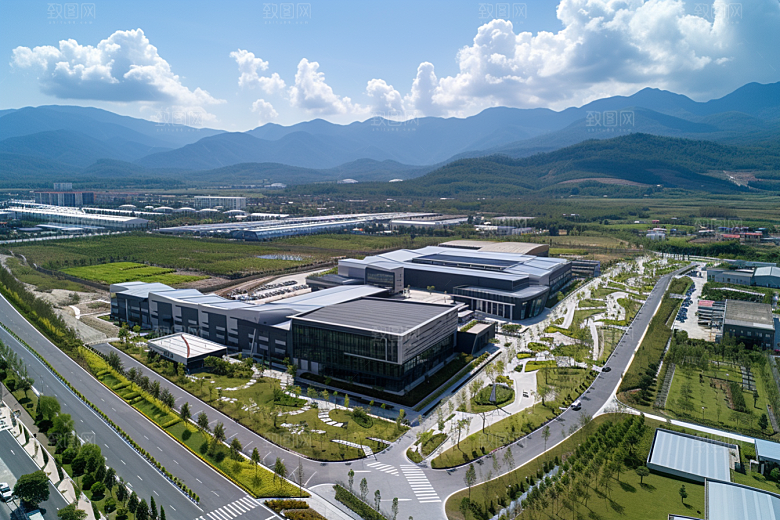 工业厂房生产工业区效果图