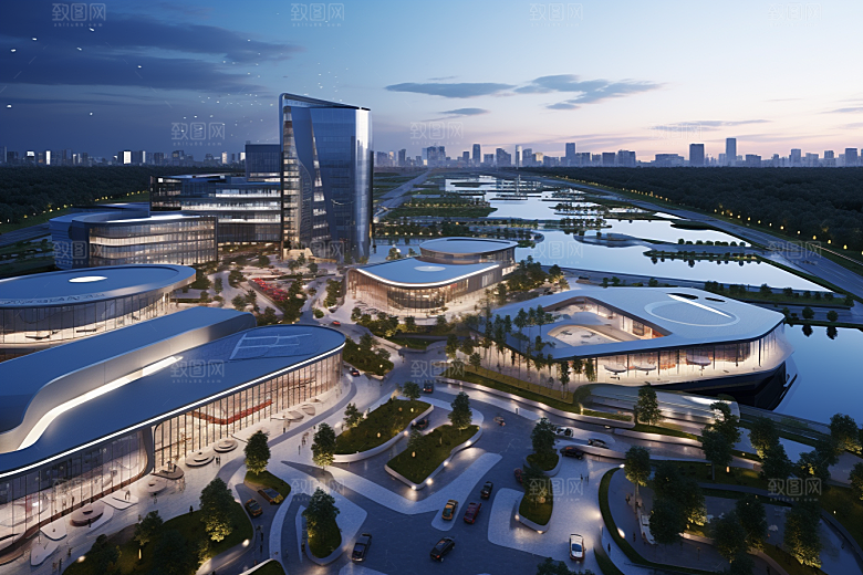 工业厂房高清实景效果图