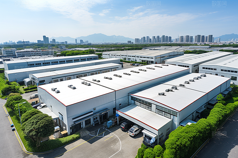 工业厂房工厂地块效果图