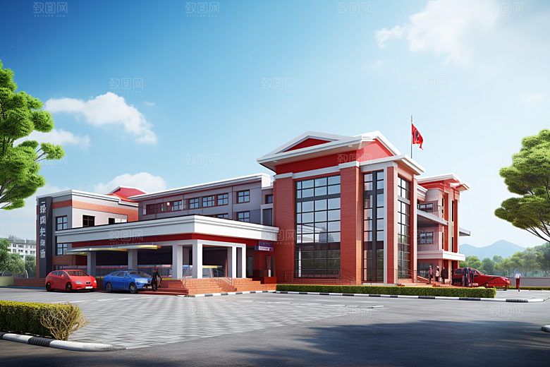 工业厂房地块生产线效果图