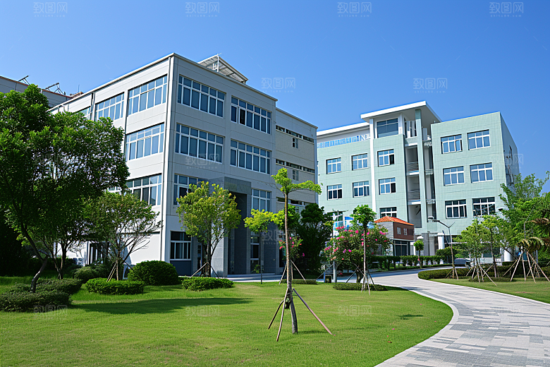 工业厂房工业区生产线效果图