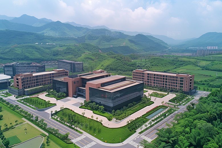 工业厂房园区地块效果图
