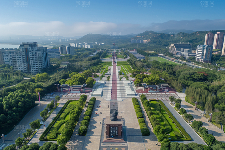 工业厂房生产线园区效果图