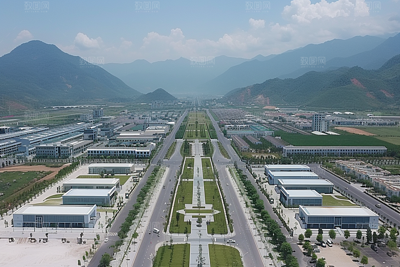 工业厂房园区规划效果图