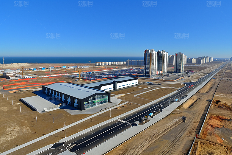 工业厂房实景地块效果图