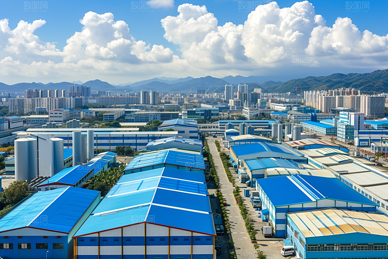 工业厂房工厂板块效果图