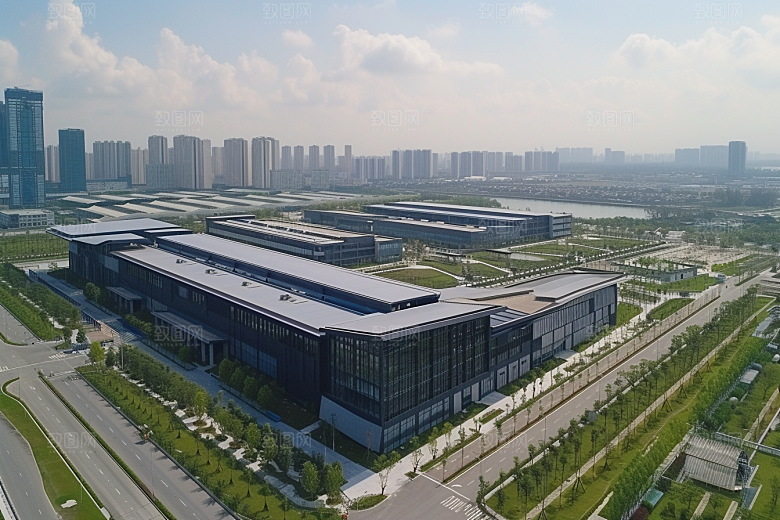 工业厂房园区实景效果图