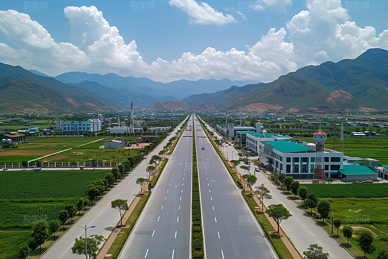 工业厂房生产线工厂效果图