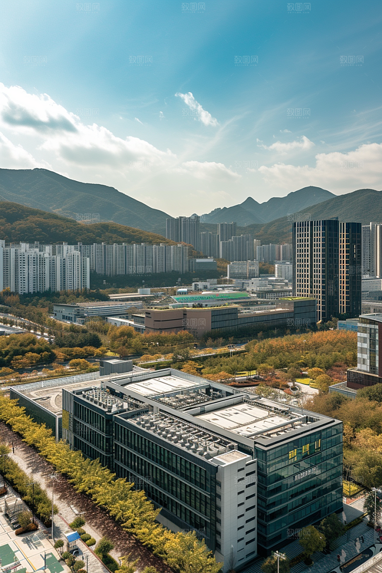 工业厂房地块规划效果图