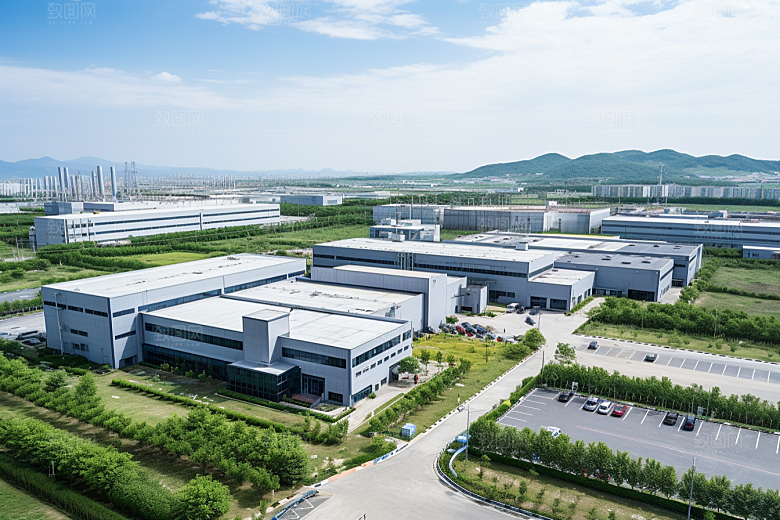 工业厂房高清工厂效果图