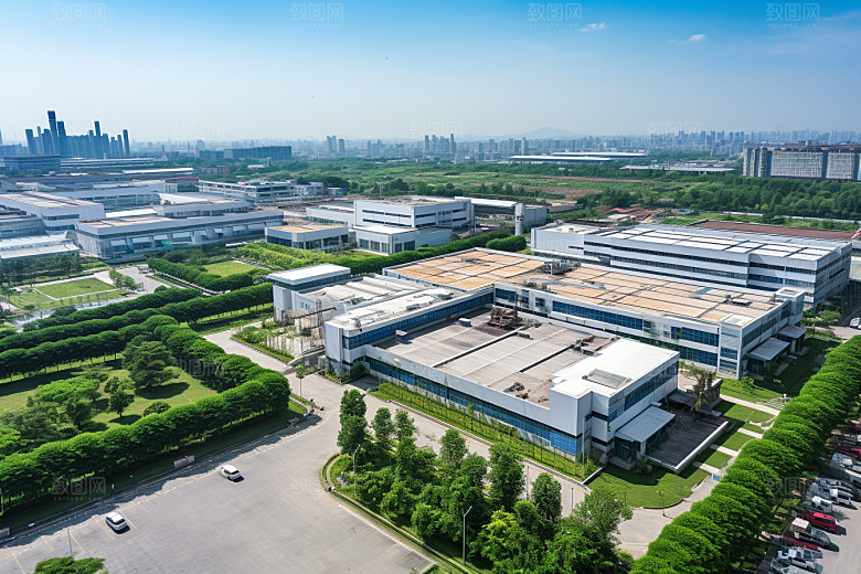工业厂房生产工业区效果图