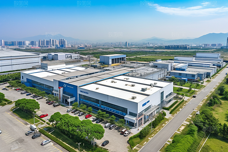 工业厂房园区工厂效果图