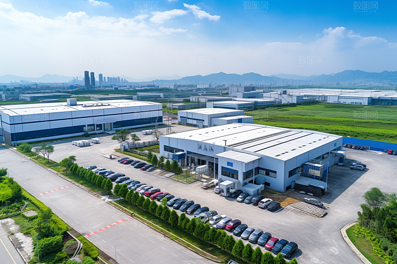 工业厂房实景生产线效果图